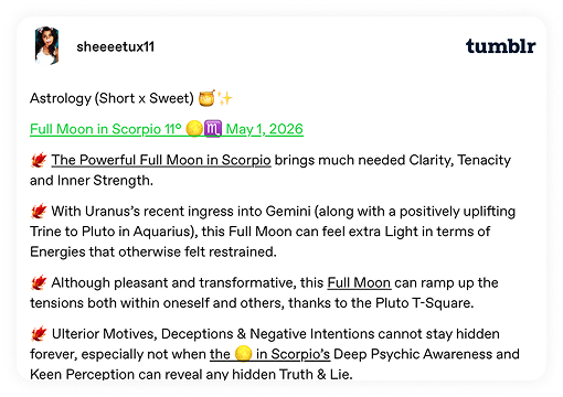 Tumblr post preview
